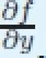 Description de l'image par IA : début fraction dérivée partielle f sur dérivée partielle y fin fraction