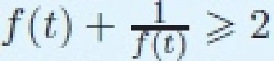 Description de l'image par IA : f parenthèse gauche t parenthèse droite début fraction 1 sur f parenthèse gauche t parenthèse droite fin fraction supérieur à ou égal à pentu 2