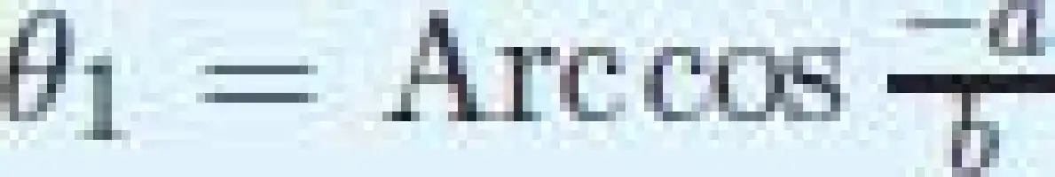 Description de l'image par IA : thêta indice 1 position de base égale A majuscule en normal r en normal c en normal c en normal o en normal s en normal début fraction négatif a sur b fin fraction