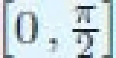 Description de l'image par IA : crochet gauche 0 virgule début fraction pi sur 2 fin fraction crochet droit