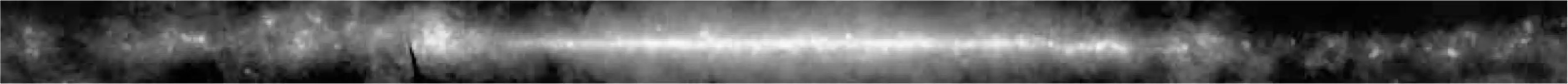 Description de l'image par IA : Nuages de poussières dans la Voie lactée, centre galactique au milieu, région du Cygne à gauche.