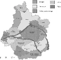 Description de l'image par IA : Carte des unités paysagères de Centre-Val de Loire avec différentes régions et types de paysages.