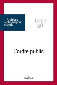 Couverture de L’algorithme et l’ordre public