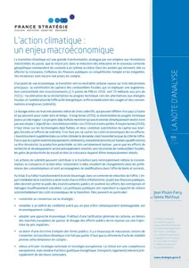 Couverture de L’action climatique : un enjeu macroéconomique