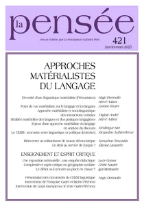 Couverture de Approches matérialistes du langage