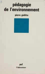 Couverture de Pédagogie de l'environnement