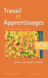 Couverture de Reprise et développement de l’expérience : de l’activité syndicale à la production d’un référentiel d’activité