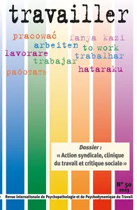 Couverture de Action syndicale, clinique du travail et critique sociale